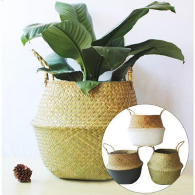 Household Seagrass Woven Storage Pot Foldable Garden Flower Vase Hanging BasketHandle no plant
Household Seagrass Woven Storage Pot Foldable Garden Flower Vase Hanging BasketHandle no plant