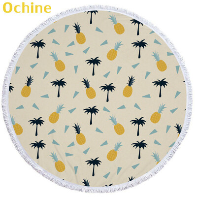 OCHINE 150cm Summer Swimming Bath Towel Pineapple Pattern Round Microfiber Fringed Beach Towel Mat Carpet Blanket Shooting Props
OCHINE 150cm Summer Swimming Bath Towel Pineapple Pattern Round Microfiber Fringed Beach Towel Mat Carpet Blanket Shooting Props