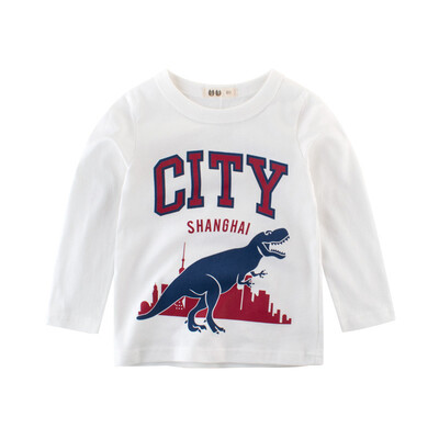 2018 Cartoon Cotton Autumn Shirt Boy Girls Kids Clothing Children T-shirts Dinosaur Print Long Sleeve T Shirts Stripes Tops
2018 Cartoon Cotton Autumn Shirt Boy Girls Kids Clothing Children T-shirts Dinosaur Print Long Sleeve T Shirts Stripes Tops