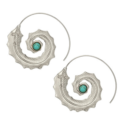 Indian Spiral Leaf with Green Rhinestone Drop Earrings for Women Punk Gold Silver Circle Dangle Earring Oorbellen
Indian Spiral Leaf with Green Rhinestone Drop Earrings for Women Punk Gold Silver Circle Dangle Earring Oorbellen