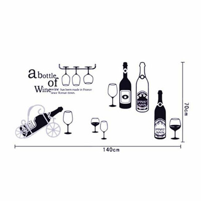 Wine bottle Wall Sticker Paster Removable PVC Wall Sticker for Home Bar Decorations 
Wine bottle Wall Sticker Paster Removable PVC Wall Sticker for Home Bar Decorations