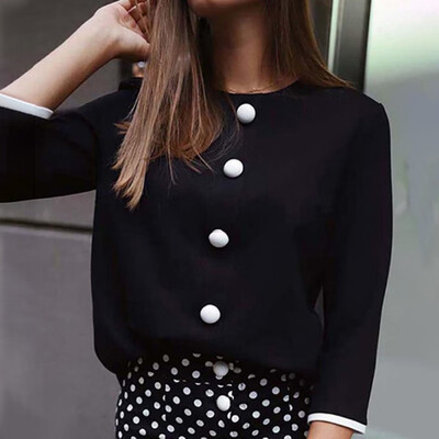 Elegant Button Sweater Women Round Collar Casual Solid Color Pullover Sweaters Fashion Long Sleeve Loose Tops Pull Femme
Elegant Button Sweater Women Round Collar Casual Solid Color Pullover Sweaters Fashion Long Sleeve Loose Tops Pull Femme