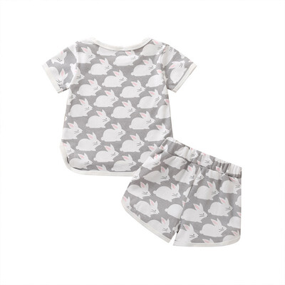 2019 Summer Cute Baby Girl Rabbit Printing Short Sleeve T-shirt And Short Pants Kit Kid Two-piece Outfit Set
2019 Summer Cute Baby Girl Rabbit Printing Short Sleeve T-shirt And Short Pants Kit Kid Two-piece Outfit Set