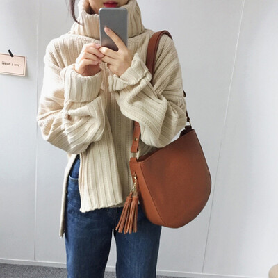 Womens Pullovers Sweater Turtleneck Ins Winter New Fashion Sexy Split Loose Knit Full Sleeve Korean Casual Tops
Womens Pullovers Sweater Turtleneck Ins Winter New Fashion Sexy Split Loose Knit Full Sleeve Korean Casual Tops