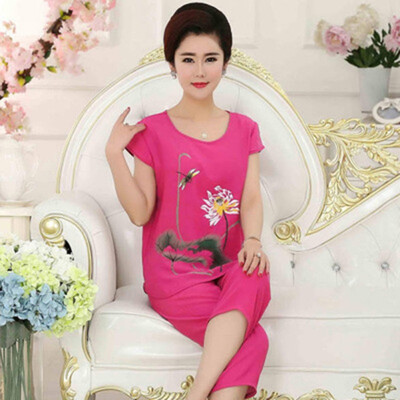 Print Round Neck Short-sleeved Trousers Fashion Casual Wear Printed Home Service Suit Plus Size
Print Round Neck Short-sleeved Trousers Fashion Casual Wear Printed Home Service Suit Plus Size