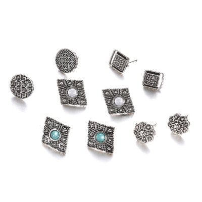 Crystal Earrings for Women Jewelry Bohemian Stud Earring Set Green Droplets Brincos 5 Pairs
Crystal Earrings for Women Jewelry Bohemian Stud Earring Set Green Droplets Brincos 5 Pairs