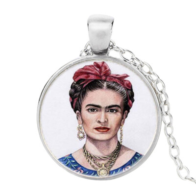 Fri-da Kah-lo Gemstone Necklace Velvet Self Portrait Pattern Woman Jewelry Art Pendant
Fri-da Kah-lo Gemstone Necklace Velvet Self Portrait Pattern Woman Jewelry Art Pendant