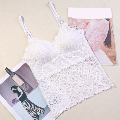 Sexy V-neck Beauty Back Adjustable Shoulder Strap Detachable Chest Pad Vest Lace Patchwork Solid Tank Camis Tops Female 2018
Sexy V-neck Beauty Back Adjustable Shoulder Strap Detachable Chest Pad Vest Lace Patchwork Solid Tank Camis Tops Female 2018