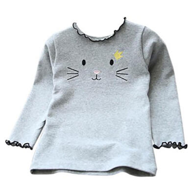 Winter Baby Girls Long-sleeved O-necked Cartoon Cat T-shirt Cotton Children Clothes
Winter Baby Girls Long-sleeved O-necked Cartoon Cat T-shirt Cotton Children Clothes