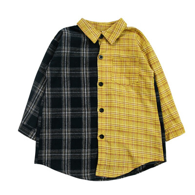Children Kids Girls Plaid Stitching Bottoming Long-Sleeved Shirts Sweet Single-breasted Buckle Lapel Blouse Tops
Children Kids Girls Plaid Stitching Bottoming Long-Sleeved Shirts Sweet Single-breasted Buckle Lapel Blouse Tops