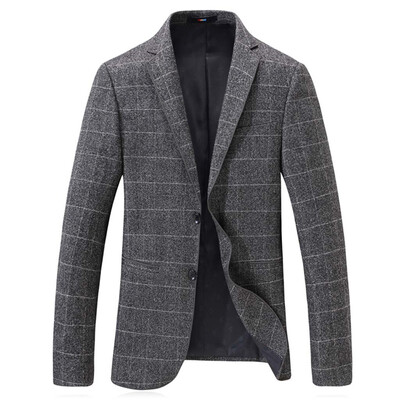 Toponeto Mens Solid Color Plaid New Style Long Sleeve Casual Suit Slim Fit Coat 
Toponeto Mens Solid Color Plaid New Style Long Sleeve Casual Suit Slim Fit Coat