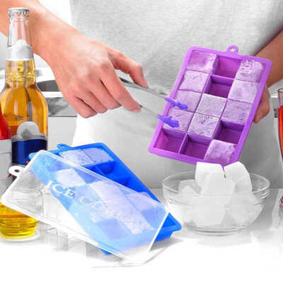 15 24holes Square Ice Cubes Making Box with Lids Fruit Puree Jelly Molds Home Kitchen Fridge Drinking Jelly Pudding Making Tool
15 24holes Square Ice Cubes Making Box with Lids Fruit Puree Jelly Molds Home Kitchen Fridge Drinking Jelly Pudding Making Tool