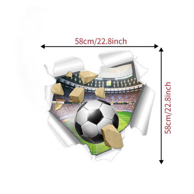 Firing Football Through Wall Stickers for Kids Room Decoration 3D Mural Art Sport Game PVC Poster Home Decals Stickers
Firing Football Through Wall Stickers for Kids Room Decoration 3D Mural Art Sport Game PVC Poster Home Decals Stickers