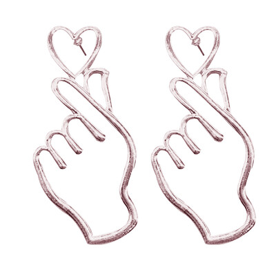 Hot Korean Personality Heart Hand Stud Earrings For Women Attractive Hand Shaped Love gesture Earrings Bijoux
Hot Korean Personality Heart Hand Stud Earrings For Women Attractive Hand Shaped Love gesture Earrings Bijoux