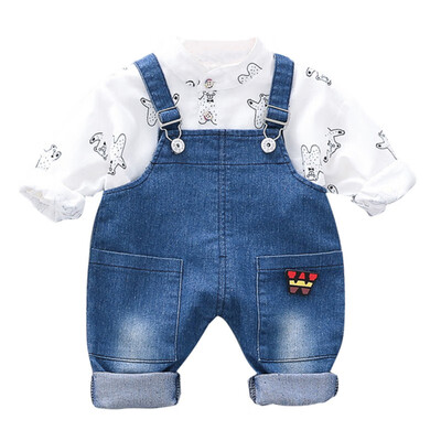 Infant Newborn Boy Girl Autumn Outfits Long Sleeve Cartoon Animal Print TopStrap Trousers Children Toddler Casual Sets
Infant Newborn Boy Girl Autumn Outfits Long Sleeve Cartoon Animal Print TopStrap Trousers Children Toddler Casual Sets