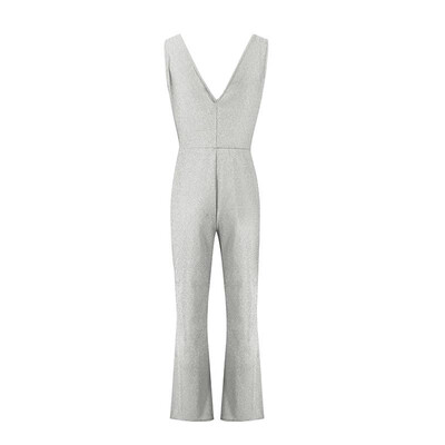 Women Straps Solid Color Deep V-Neck Backless Loose Middle Waist Flare Jumpsuit Fashion 2019
Women Straps Solid Color Deep V-Neck Backless Loose Middle Waist Flare Jumpsuit Fashion 2019