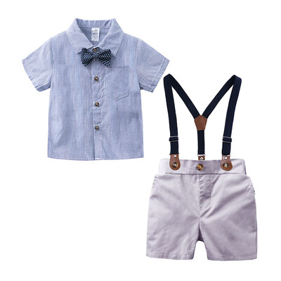 Summer Baby Boy Clothes Set Casual Short Sleeve Striped Plaid Romper & T-shirt Tops Strap Shorts Outfits Set
Summer Baby Boy Clothes Set Casual Short Sleeve Striped Plaid Romper & T-shirt Tops Strap Shorts Outfits Set