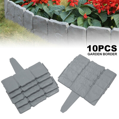 10pcs Garden Fence Grey Stone Effect Lawn Edging Plant Bordering Cobblestone Yard Border
10pcs Garden Fence Grey Stone Effect Lawn Edging Plant Bordering Cobblestone Yard Border
