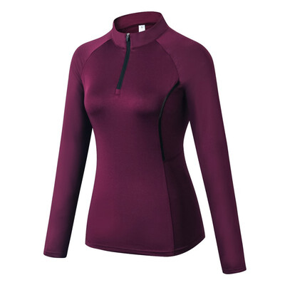 T-Shirt Women Autumn Zipper Long Sleeve Sports Fitness Training Quick-Drying Clothes Stand Collar Slim T-Shirt Tops haut femme
T-Shirt Women Autumn Zipper Long Sleeve Sports Fitness Training Quick-Drying Clothes Stand Collar Slim T-Shirt Tops haut femme