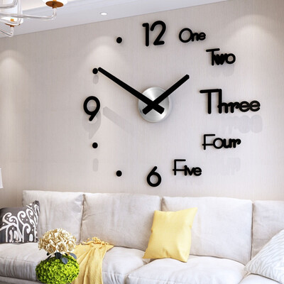 Large Wall Clock Modern Design 3D Wall Sticker Clock Silent Home Decor Living Room Quartz Horloge
Large Wall Clock Modern Design 3D Wall Sticker Clock Silent Home Decor Living Room Quartz Horloge