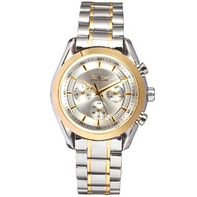 JARAGAR 055 Business Men Mechanical Watch Three Sub-Dial Date Week Display Fashion Casual Stainless Steel Strap 3ATM Waterproof Se
JARAGAR 055 Business Men Mechanical Watch Three Sub-Dial Date Week Display Fashion Casual Stainless Steel Strap 3ATM Waterproof Se