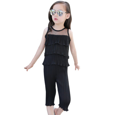 2pcs Summer Baby Girls Fashion See-through Sleeveless Solid Print T-shirt TopsCropped trousers Children Kids Girl Costume Set
2pcs Summer Baby Girls Fashion See-through Sleeveless Solid Print T-shirt TopsCropped trousers Children Kids Girl Costume Set