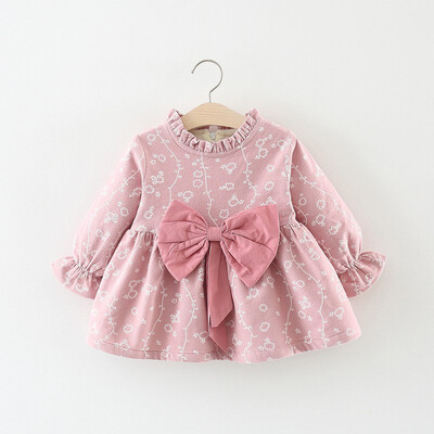 Baby Dress 0-3T New Autumn Baby Girls Long Flare Sleeve Floral Print Dress With Bowknot Kids Princess Thicken Pageant Dresses
Baby Dress 0-3T New Autumn Baby Girls Long Flare Sleeve Floral Print Dress With Bowknot Kids Princess Thicken Pageant Dresses