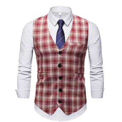 Toponeto Mens Fashion New Style Business Leisure Vest Comfortable Checked Waistcoat Top
Toponeto Mens Fashion New Style Business Leisure Vest Comfortable Checked Waistcoat Top