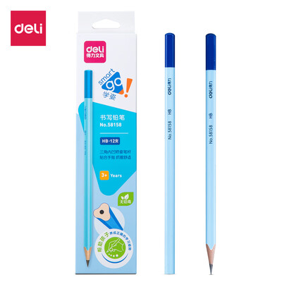 Deli deli 12 HB students triangle rod concave posture pencil drawing brush wooden children writing pencil 58158
Deli deli 12 HB students triangle rod concave posture pencil drawing brush wooden children writing pencil 58158