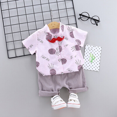 2PcsSet Summer Baby Boys Short Sleeve Pineapple Print Tops Blouse T-shirtShorts Casual Outfits Sets
2PcsSet Summer Baby Boys Short Sleeve Pineapple Print Tops Blouse T-shirtShorts Casual Outfits Sets