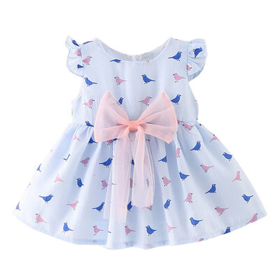 Summer New Girls Dress Korean Fashion Fashion Dress Bird Pattern Bow Decoration Dress
Summer New Girls Dress Korean Fashion Fashion Dress Bird Pattern Bow Decoration Dress