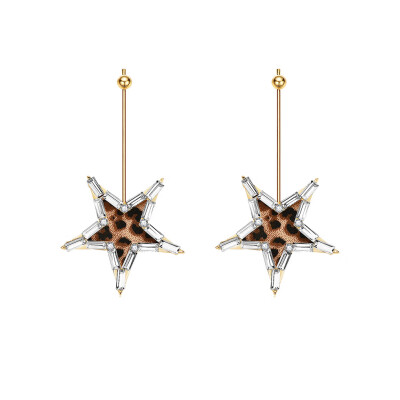 1 Pair Leopard Star Earrings Women Girls Long Drop Dangle Stud Earrings Female Lady Jewelry
1 Pair Leopard Star Earrings Women Girls Long Drop Dangle Stud Earrings Female Lady Jewelry