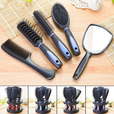 5pcsset Women Ladies Hair Brush Massage Comb Sets With Mirror & Stand Holder Professional Salon Products Brush
5pcsset Women Ladies Hair Brush Massage Comb Sets With Mirror & Stand Holder Professional Salon Products Brush