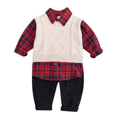 Autumn Baby Boy Cute Long Sleeve Plaid Print Shirt Sleeveless Sweater Trousers Casual Outfits
Autumn Baby Boy Cute Long Sleeve Plaid Print Shirt Sleeveless Sweater Trousers Casual Outfits
