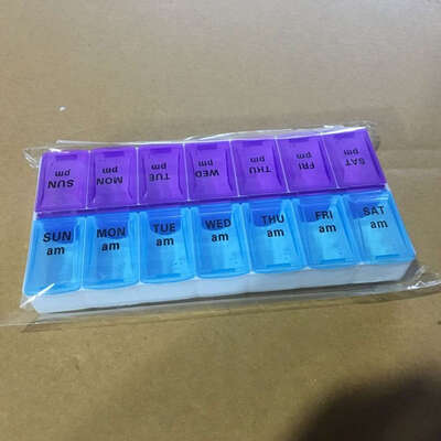 14 Grids 7-day AMPM Dual Row Portable Pill Planner Organizer Box with Snap Lid for TravelHome
14 Grids 7-day AMPM Dual Row Portable Pill Planner Organizer Box with Snap Lid for TravelHome