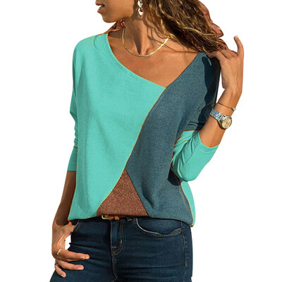 Womens Stitching Contrast Color T-shirt Round Neck Long-sleeved 2019 Hot Sale Casual New T-shirt
Womens Stitching Contrast Color T-shirt Round Neck Long-sleeved 2019 Hot Sale Casual New T-shirt