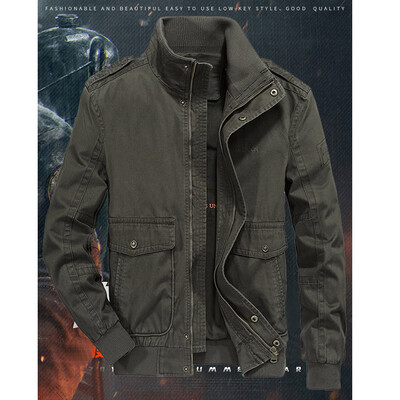 Tailored Mens Spring And Autumn Multi-pocket Lapels Long-sleeved Cotton Tooling Jacket
Tailored Mens Spring And Autumn Multi-pocket Lapels Long-sleeved Cotton Tooling Jacket
