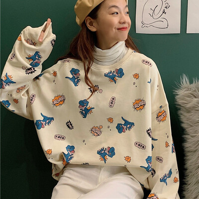 2019 Kawaii Women Hoodie Dinosaur Printing Cute Cartoon Sweatshirts Female Thin Autumn Winter Clothes Korean Style Sweatshirt
2019 Kawaii Women Hoodie Dinosaur Printing Cute Cartoon Sweatshirts Female Thin Autumn Winter Clothes Korean Style Sweatshirt
