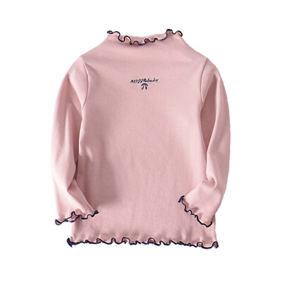 2-8T Autumn Long-Sleeved Girls Embroidered Ruffled Children T-shirt Half-High Collar Lace Bottoming T-Shirt
2-8T Autumn Long-Sleeved Girls Embroidered Ruffled Children T-shirt Half-High Collar Lace Bottoming T-Shirt