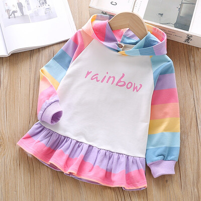 Toddler Baby Girls Dress 2-7T Autumn Cartoon Rainbow Stripes Print Hooded Sweater Skirt Princess Cute Casual Long Sleeve Dress
Toddler Baby Girls Dress 2-7T Autumn Cartoon Rainbow Stripes Print Hooded Sweater Skirt Princess Cute Casual Long Sleeve Dress