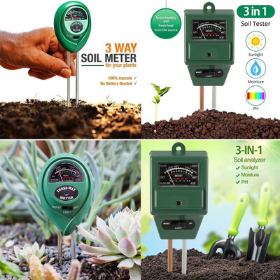 3 in 1 Professional Soil Detector Moisture Meter PH Level Tester Analyzer for Garden Plants Crops Flowers Vegetable
3 in 1 Professional Soil Detector Moisture Meter PH Level Tester Analyzer for Garden Plants Crops Flowers Vegetable