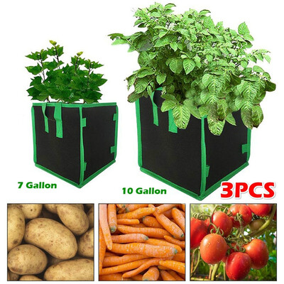 3pcs 710 Gallon Vegetable Plants Pot Growing Container Flower Planting Pouch Bag with Handle
3pcs 710 Gallon Vegetable Plants Pot Growing Container Flower Planting Pouch Bag with Handle