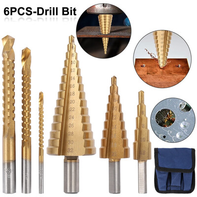 2 Styles Hex Shank Straight Groove Step Drill&Titanium Coated HSS High Speed Steel Drill Bit Set Hole Cutter Tools
2 Styles Hex Shank Straight Groove Step Drill&Titanium Coated HSS High Speed Steel Drill Bit Set Hole Cutter Tools
