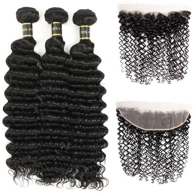 Amazing Star Deep Wave with Frontal Brazilian Virgin Hair with Closure Human Hair Bundles with Lace Frontal Closure Free Part
Amazing Star Deep Wave with Frontal Brazilian Virgin Hair with Closure Human Hair Bundles with Lace Frontal Closure Free Part