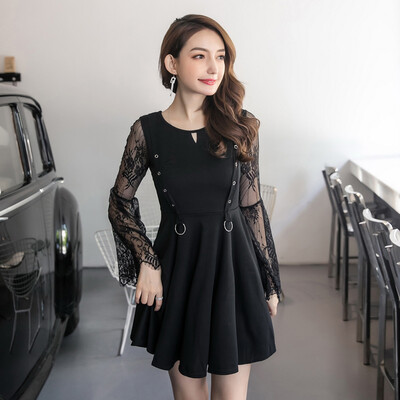 JOY OF JOY Jingdong Womens 2019 Spring New Strap Little Black Dress Chic Harbor Style Sexy Dress Lace Panel Trumpet Sleeve Large Swing Dress JWQZ191561 Black
JOY OF JOY Jingdong Womens 2019 Spring New Strap Little Black Dress Chic Harbor Style Sexy Dress Lace Panel Trumpet Sleeve Large Swing Dress JWQZ191561 Black