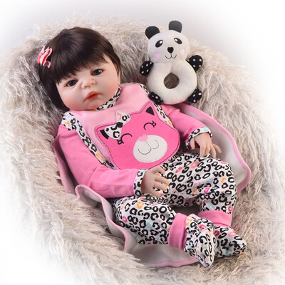 23 Inch Lifelike Reborn Girl Baby Doll Full Vinyl Body Handmade Silicone 57 cm Realistic Reborn Dolls Kids Xmas Gifts Fiber Hair
23 Inch Lifelike Reborn Girl Baby Doll Full Vinyl Body Handmade Silicone 57 cm Realistic Reborn Dolls Kids Xmas Gifts Fiber Hair