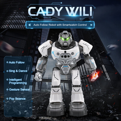 JJRC R5 CADY WILI Intelligent Robot Remote Control Programmable Auto Follow Gesture Sensor Music Dance RC Toy Kids Gift
JJRC R5 CADY WILI Intelligent Robot Remote Control Programmable Auto Follow Gesture Sensor Music Dance RC Toy Kids Gift
