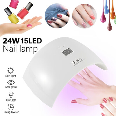 24W 15LED Smart Infrared Sensor UV Sunlight Nail Dryer Lamp Gel Polish Curing Timing Manicure Machine USB 3 Timers
24W 15LED Smart Infrared Sensor UV Sunlight Nail Dryer Lamp Gel Polish Curing Timing Manicure Machine USB 3 Timers