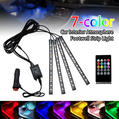 Willstar 4Pcs 12Led Car Interior Atmosphere Strip Light with VoiceAPP Control RGB Neon Car Floor Decorative Lighting Kits
Willstar 4Pcs 12Led Car Interior Atmosphere Strip Light with VoiceAPP Control RGB Neon Car Floor Decorative Lighting Kits