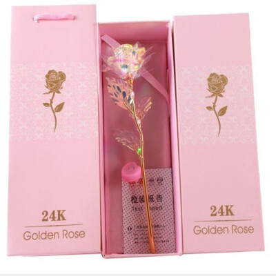 Valentines Day Creative Gift 24K Foil Gold Rose Lasts Forever Love Wedding Decor Lover Lighting Rose With Pink Packaging
Valentines Day Creative Gift 24K Foil Gold Rose Lasts Forever Love Wedding Decor Lover Lighting Rose With Pink Packaging